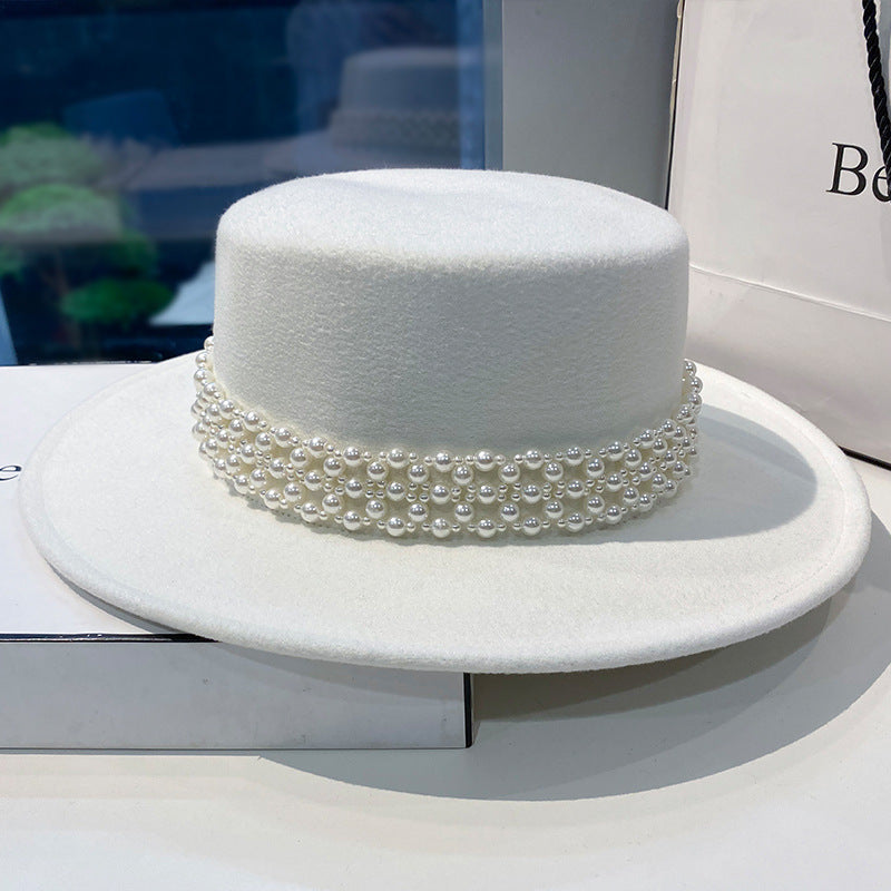 Olivia Monochrome Flat Top Hat