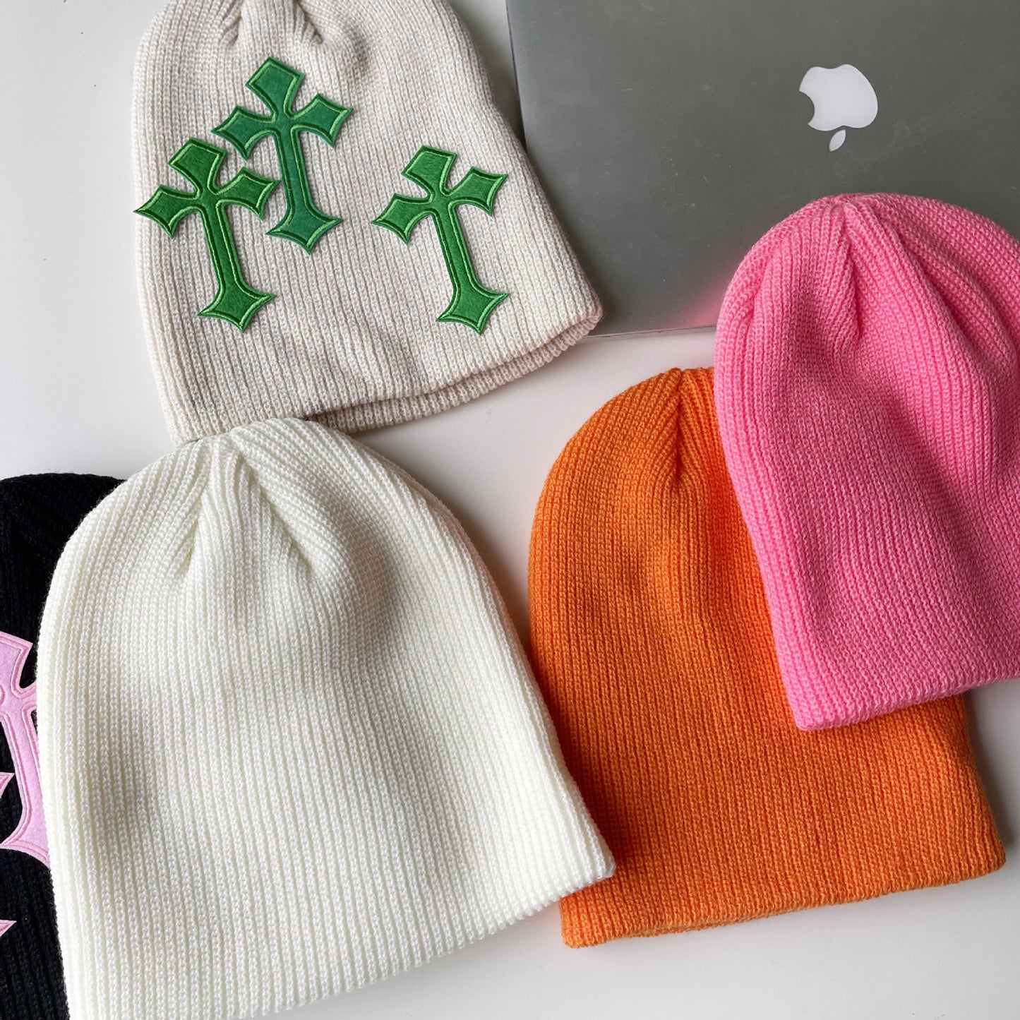 TheCapSpot - Dark Cross Woolen Cap Children Loose Pile Style Knitted Hat
