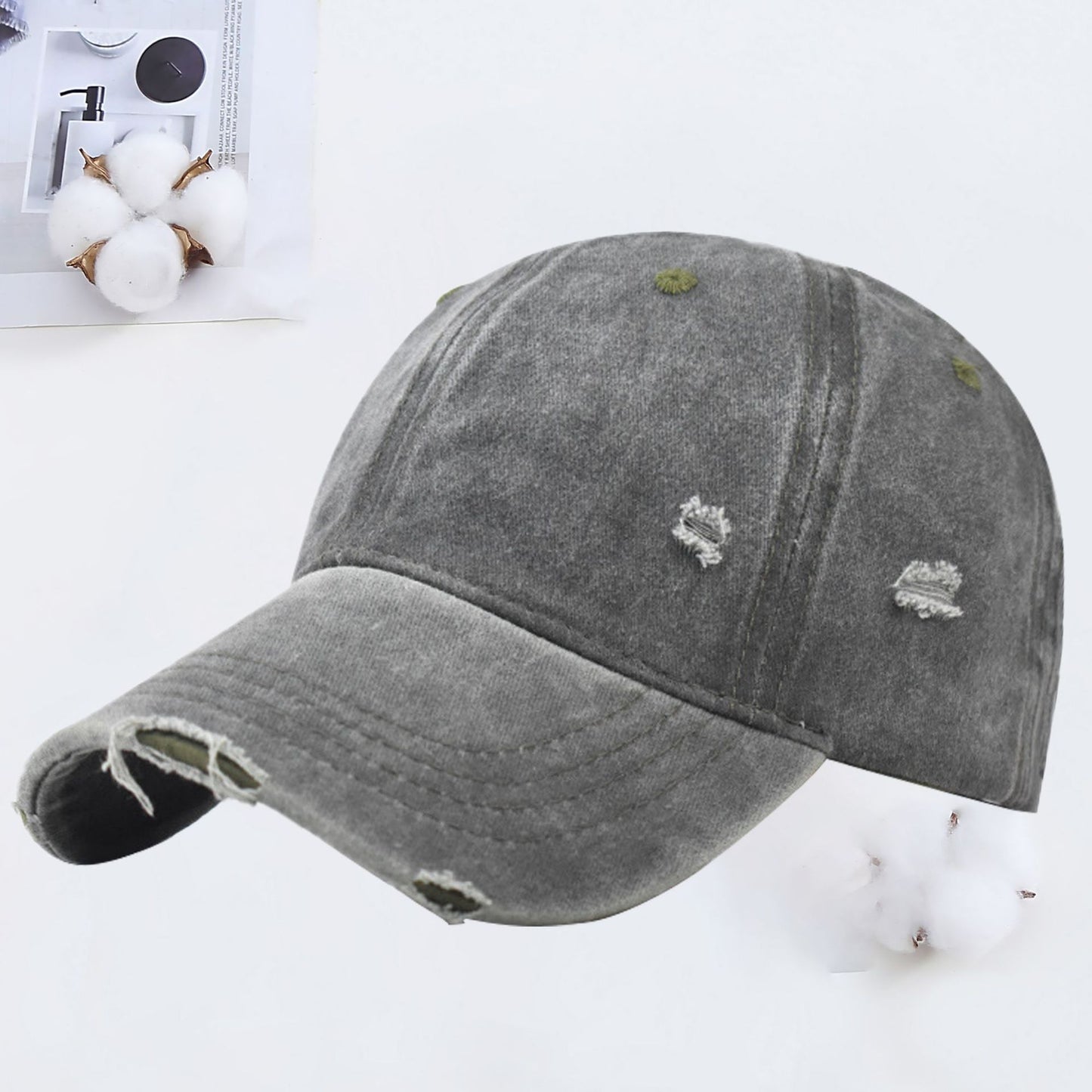 TheCapSpot - Women's Vintage Sunshade Retro Soft Peaked Cap