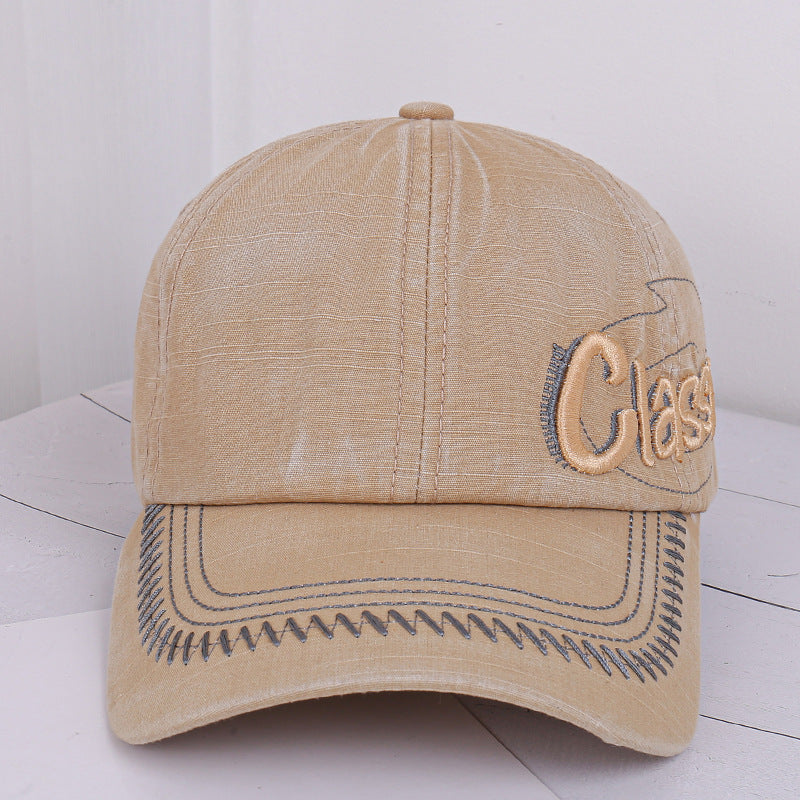 Outdoor Do Old Letters Three-dimensional Embroidery Baseball Hat