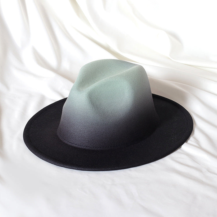 TheCapSpot - Gradient Color Topper Flat Brim Jazz Top Hat