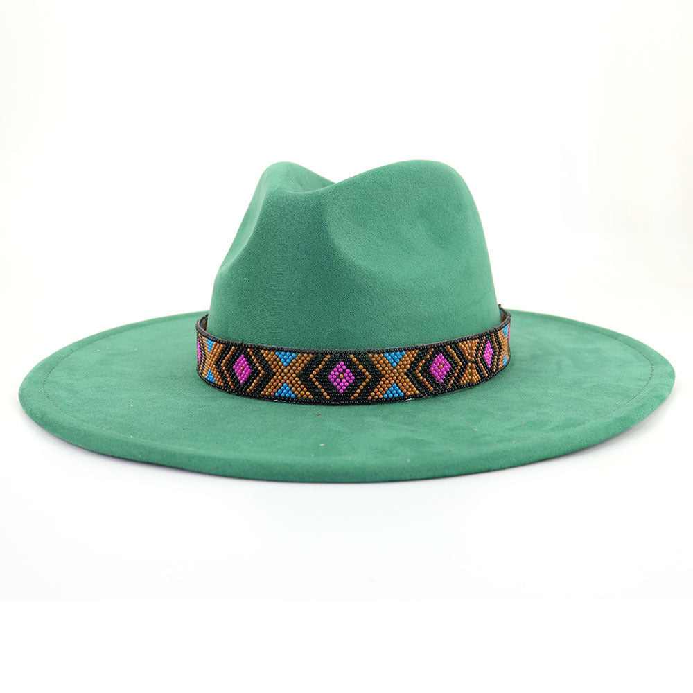 Women's Bohemian Broad-brimmed Hat Flat Edge