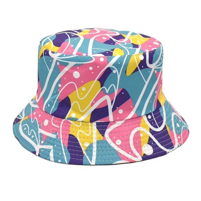 TheCapSpot - Spring Summer Heart Print Reversible Bucket Hat