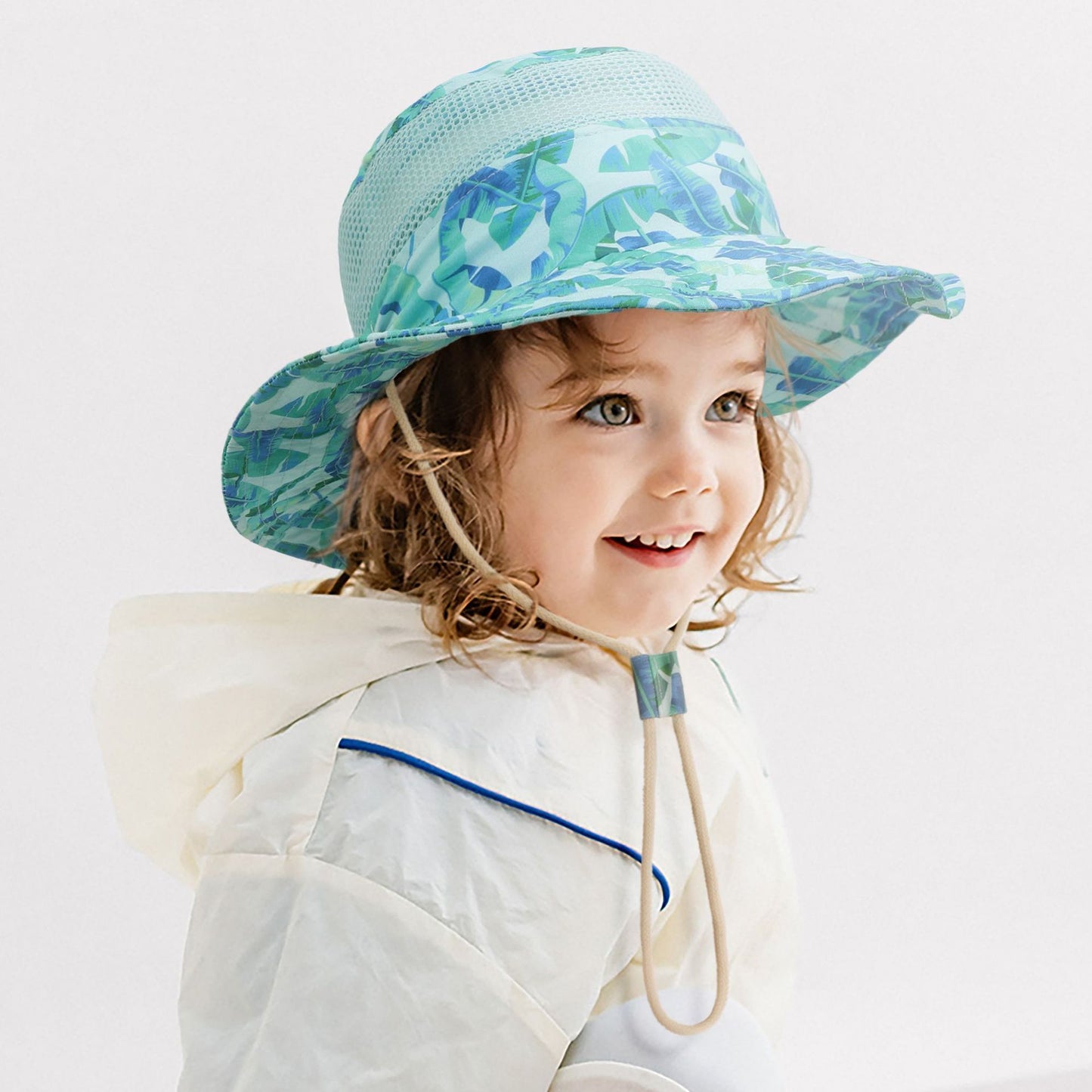 Children's Sun Hat Summer Breathable Mesh Cartoon Dinosaur Printing Outdoor Sunshade
