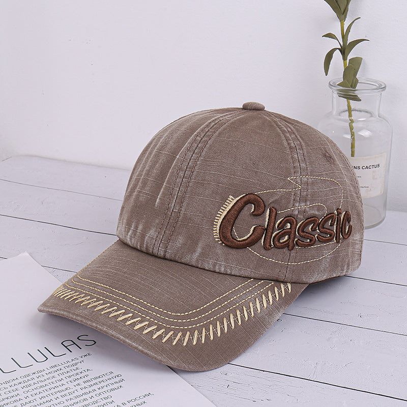 Outdoor Do Old Letters Three-dimensional Embroidery Baseball Hat