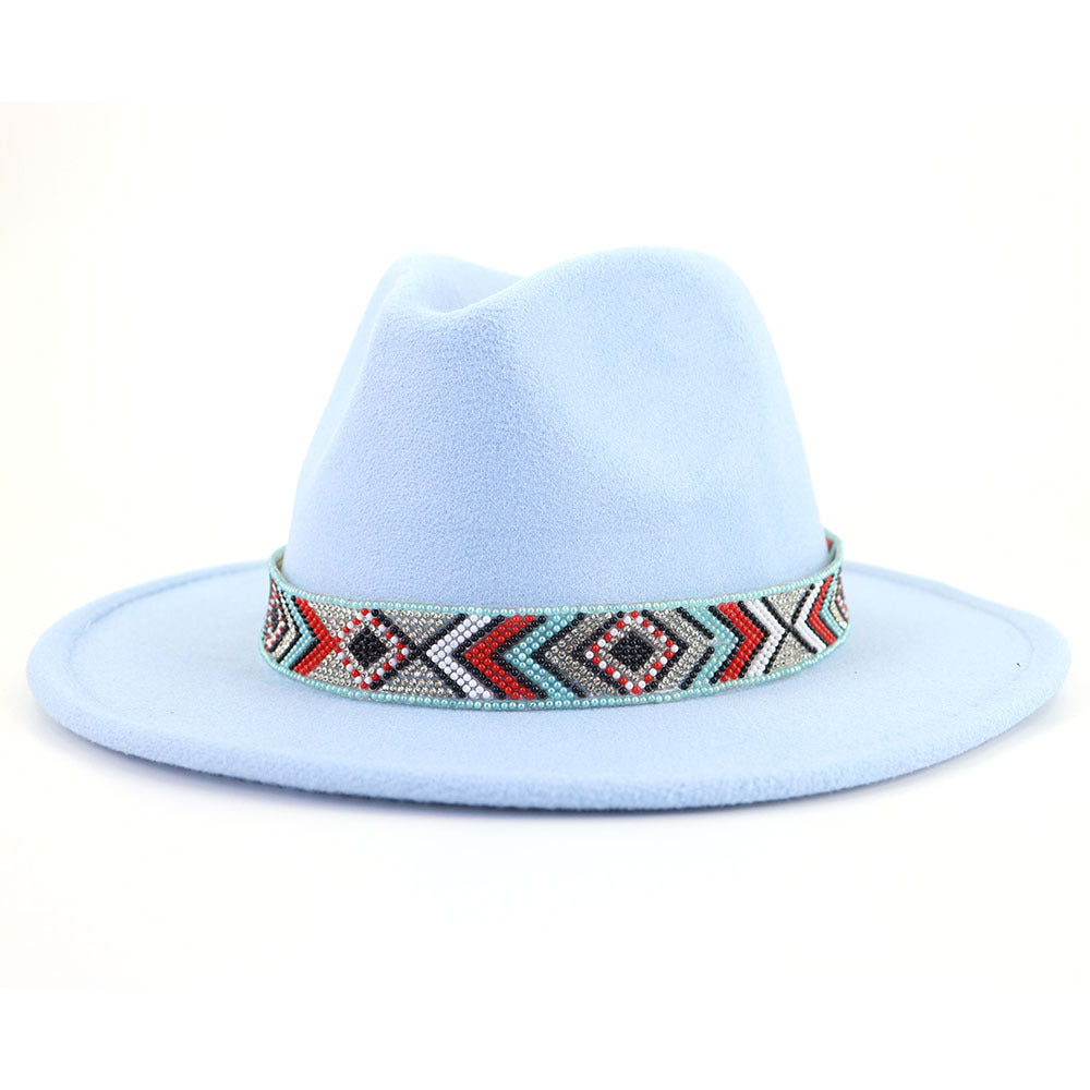 TheCapSpot - Blue Bead Jazz Hat