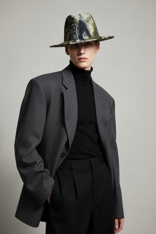 Wynn Wool Top Hat – Dome Crown, Breathable Sunshade