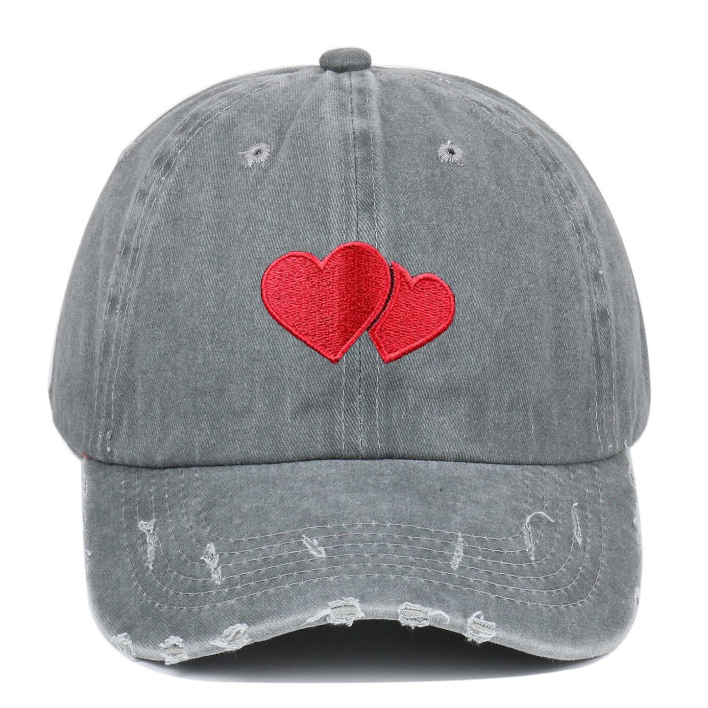 TheCapSpot - Demin Heart Hats
