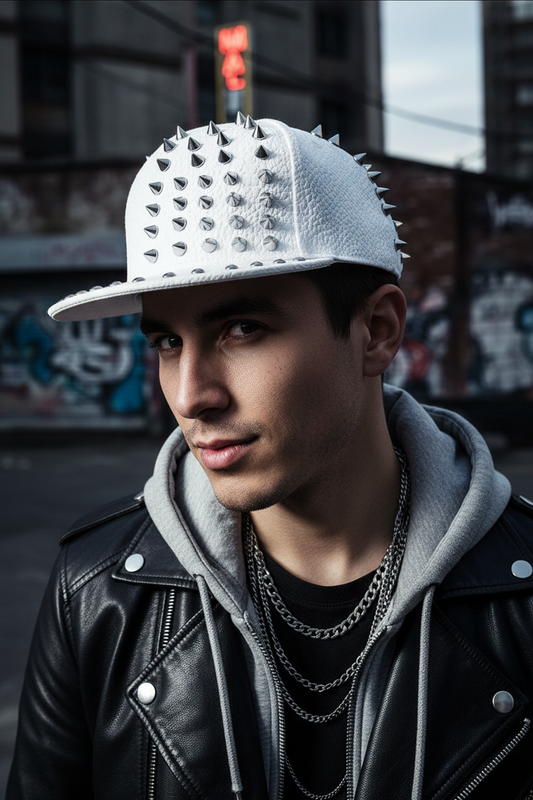 Osborne Leather Baseball Cap – Flat Top, Wide Brim