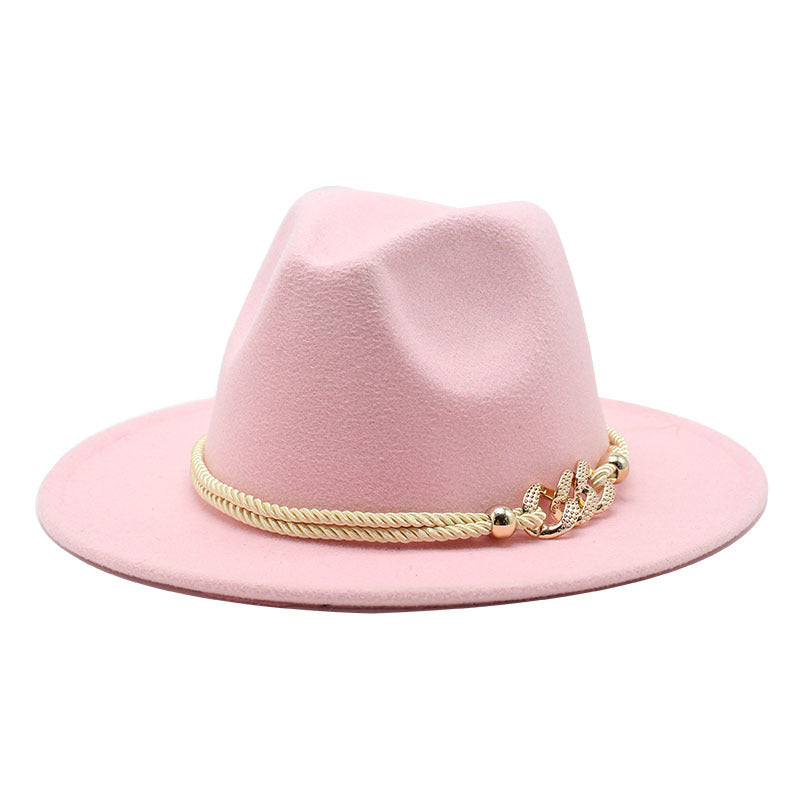 TheCapSpot - Fedora Gold Chain Hat