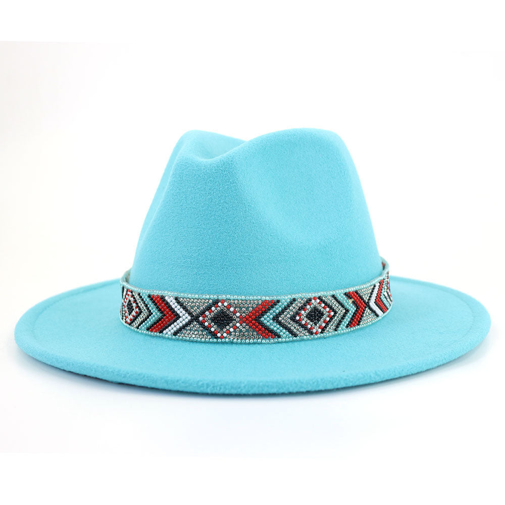 TheCapSpot - Blue Bead Jazz Hat