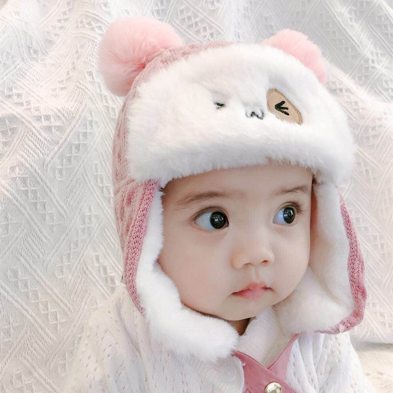 Plush baby hat