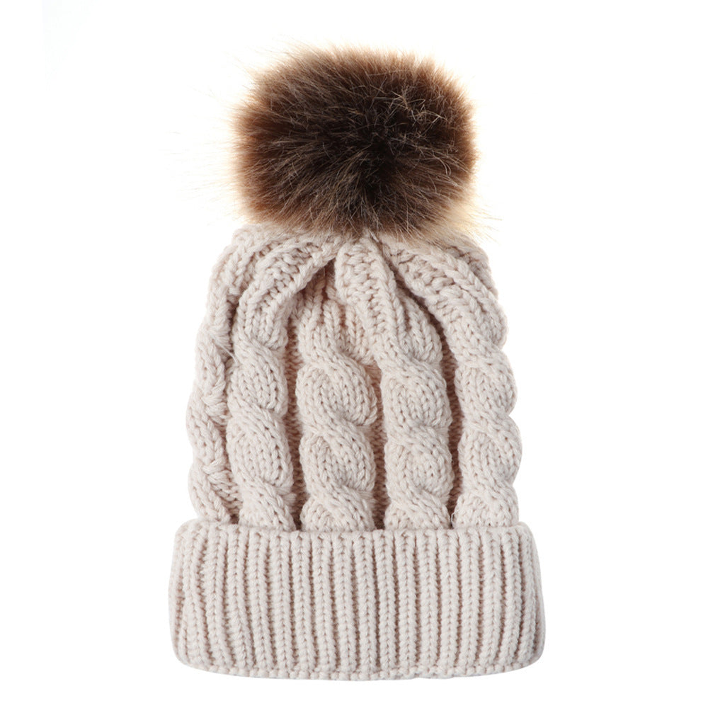 The CapSpot - Autumn and winter ball twist knit hat