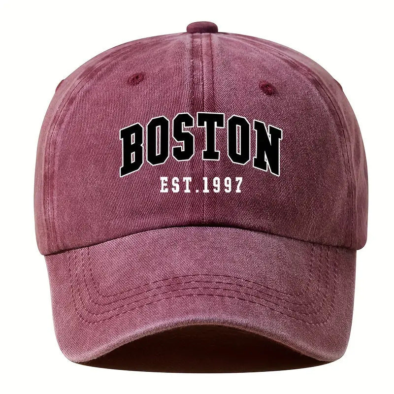 TheCapSpot - Washed Cotton Letter Baseball Cap
