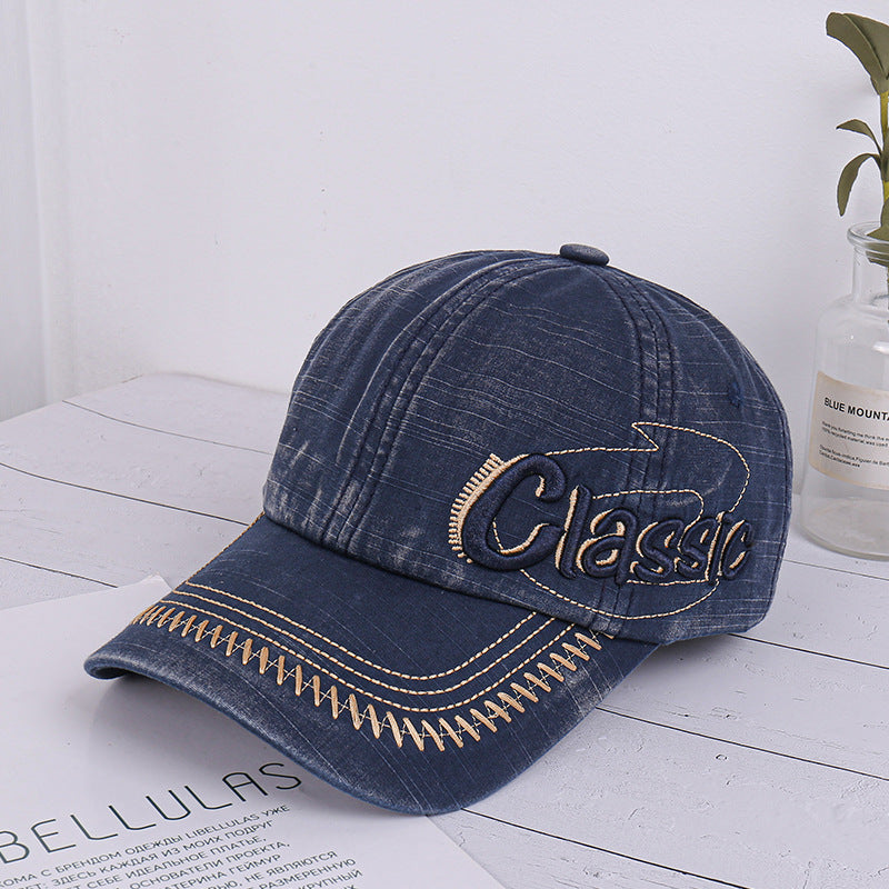 Outdoor Do Old Letters Three-dimensional Embroidery Baseball Hat
