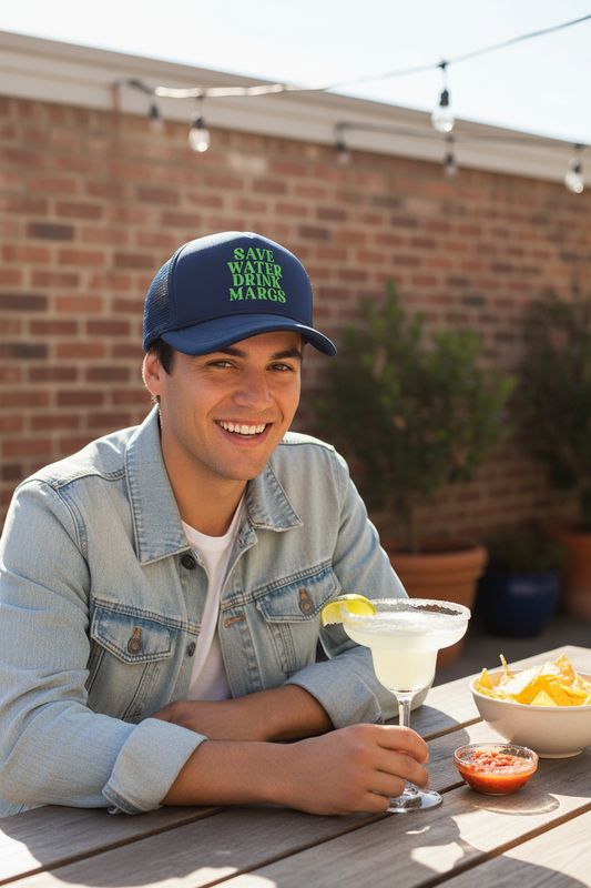 Save Water Drink Margs Polyester Baseball Cap