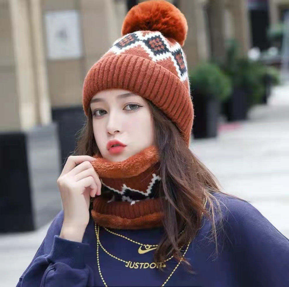 TheCapSpot - Hat Women's Wool Cute Versatile Scarf Plush