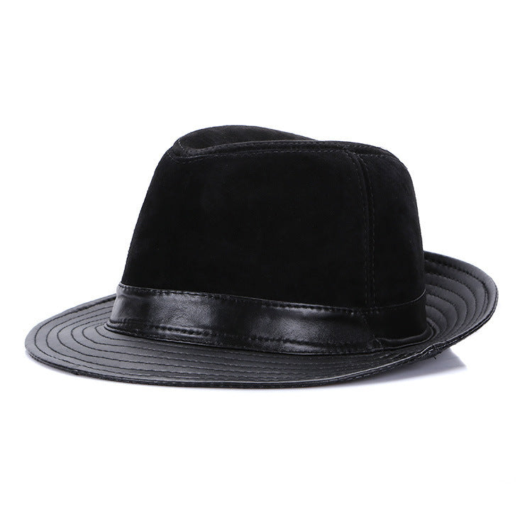 TheCapSpot - Casual Authentic Leather Sheepskin Top Hat