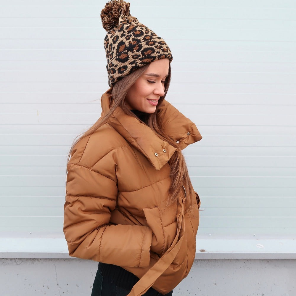TheCapSpot - Women's Leopard Knit Hat