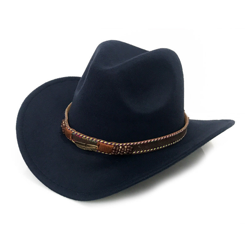 TheCapSpot - Fashion Metal Leaf Belt Cowboy Hat