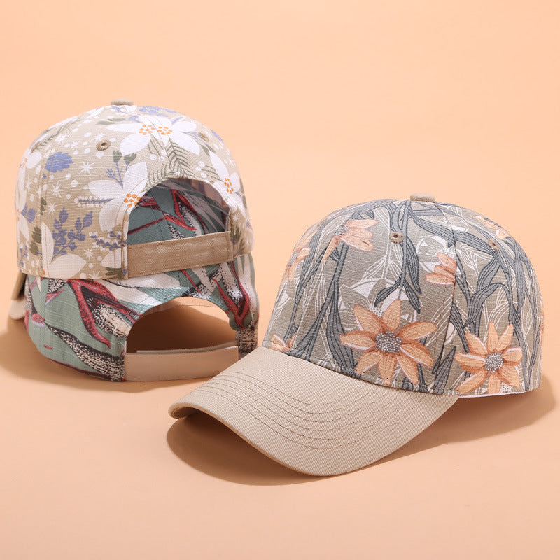 Printed Baseball Cap Trendy Lady