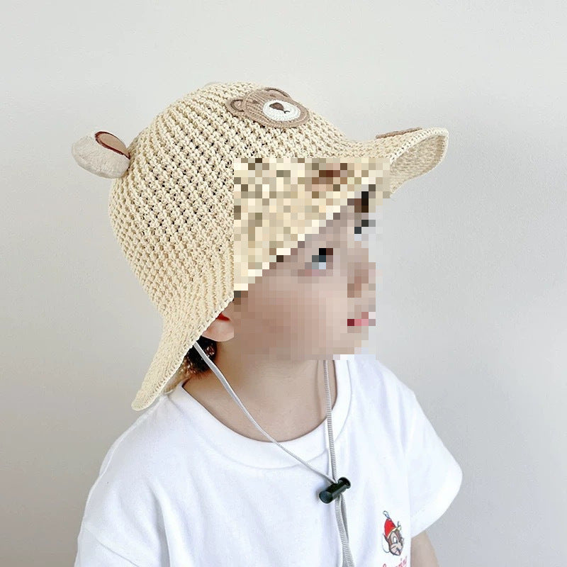 TheCapspot -Bear Sun-proof Straw Hat Baby