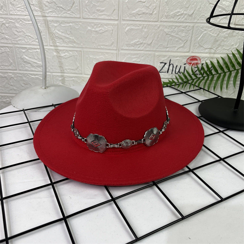 TheCapSpot - Chain Fedora Cap