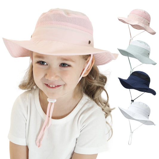 Children's Sunshade New Mesh Stitching Outdoor Fisherman Hat
