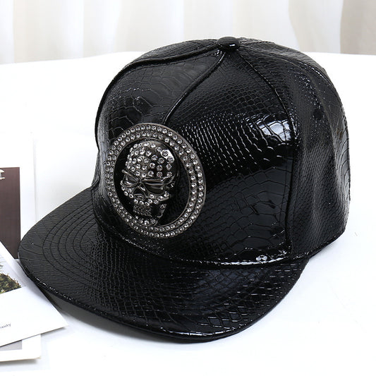 TheCapSpot -  Franklin Leather Skull Cap