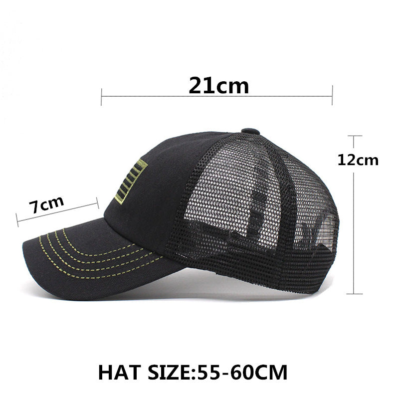 TheCapSpot - Outdoor Camouflage Mesh Cap Embroidered Hat
