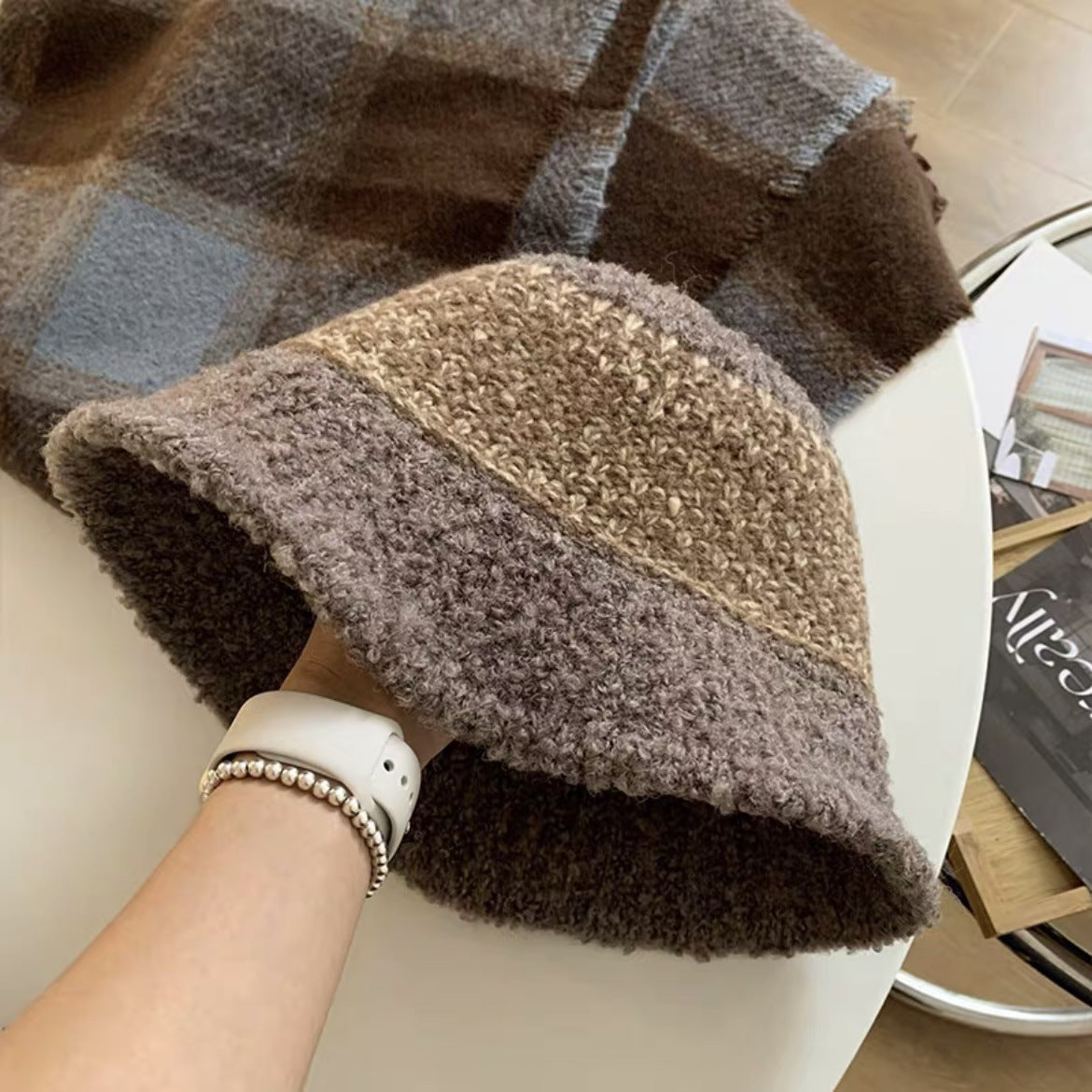 TheCapSpot - Color Matching Wool Knitted Fisherman Hat Children
