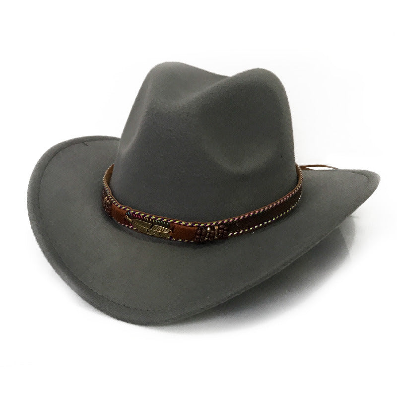 TheCapSpot - Fashion Metal Leaf Belt Cowboy Hat