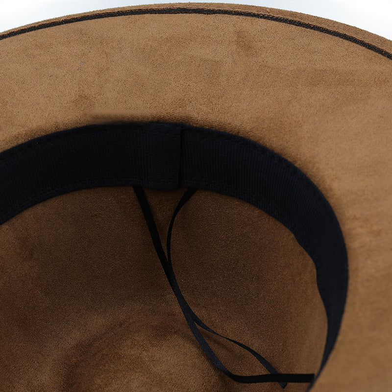 Army Green Ribbon Decoration Tibetan Top Hat Western Cowboy Hat