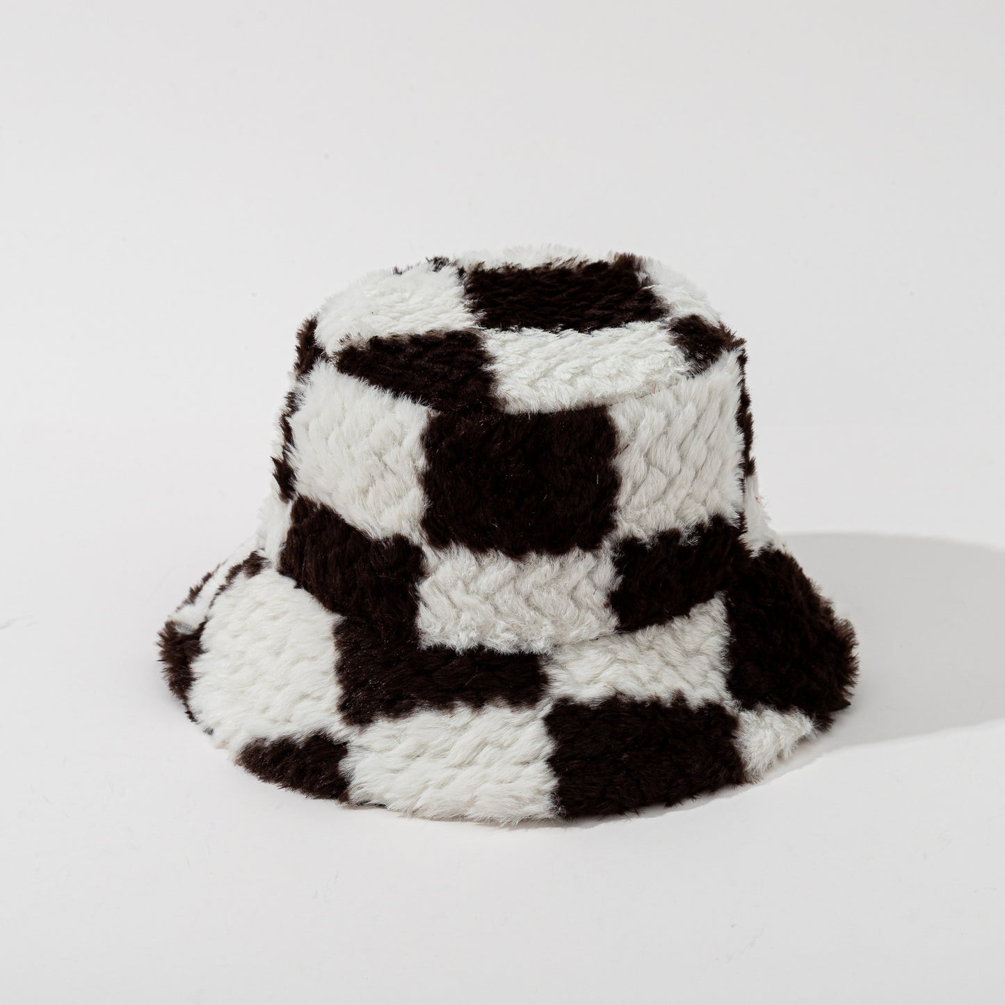 TheCapspot - Square Plaid Plush Bucket Hat