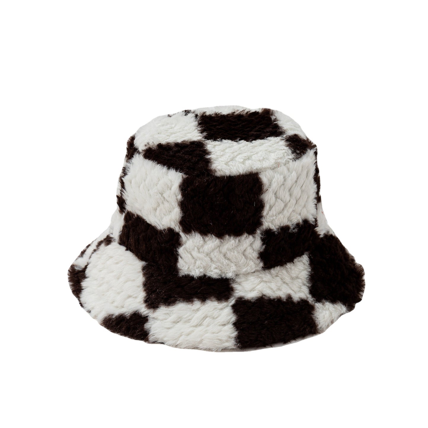 TheCapspot - Square Plaid Plush Bucket Hat
