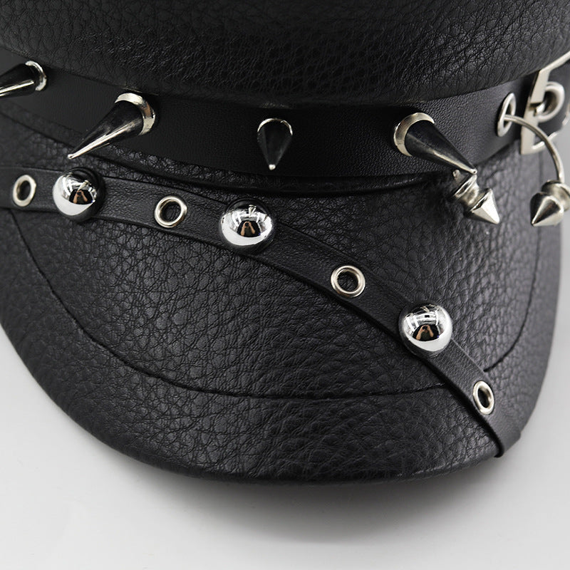 TheCapSpot - Leather Beret Cap