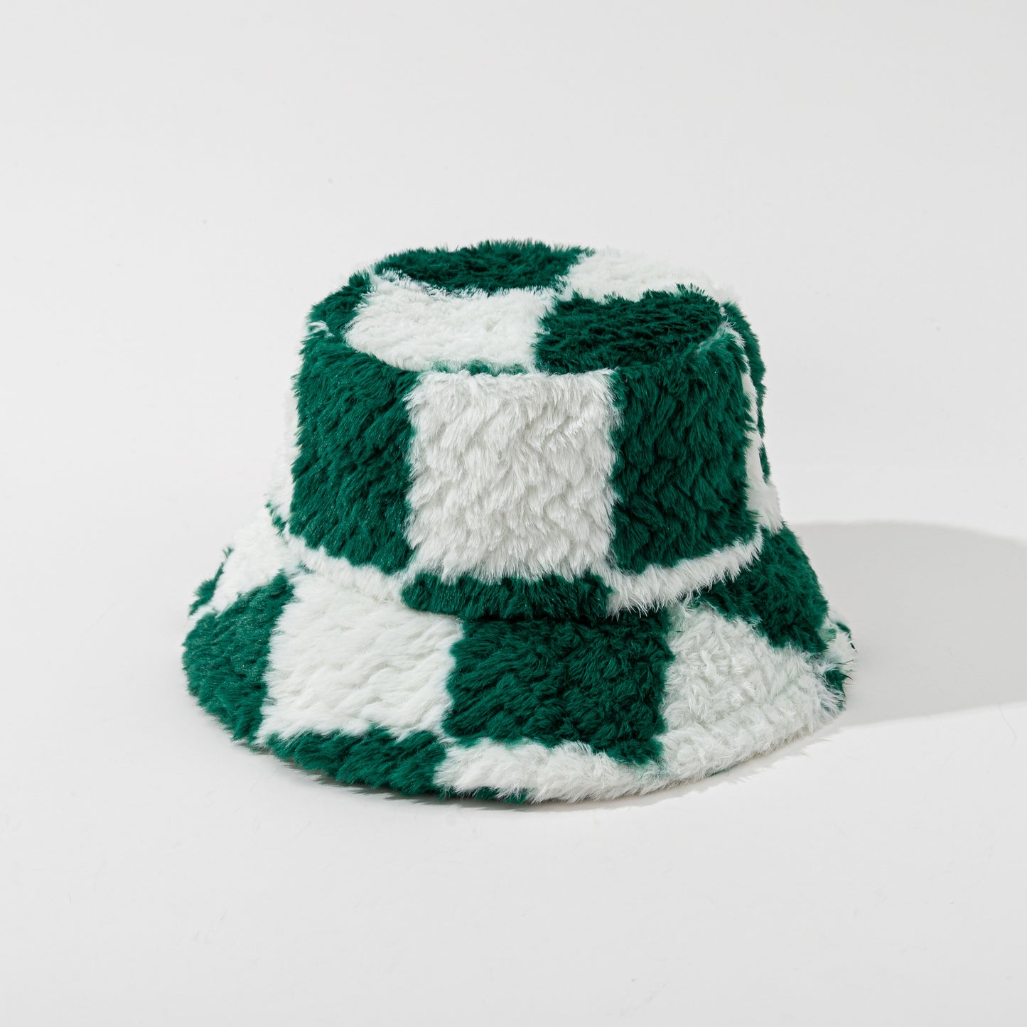 TheCapspot - Square Plaid Plush Bucket Hat
