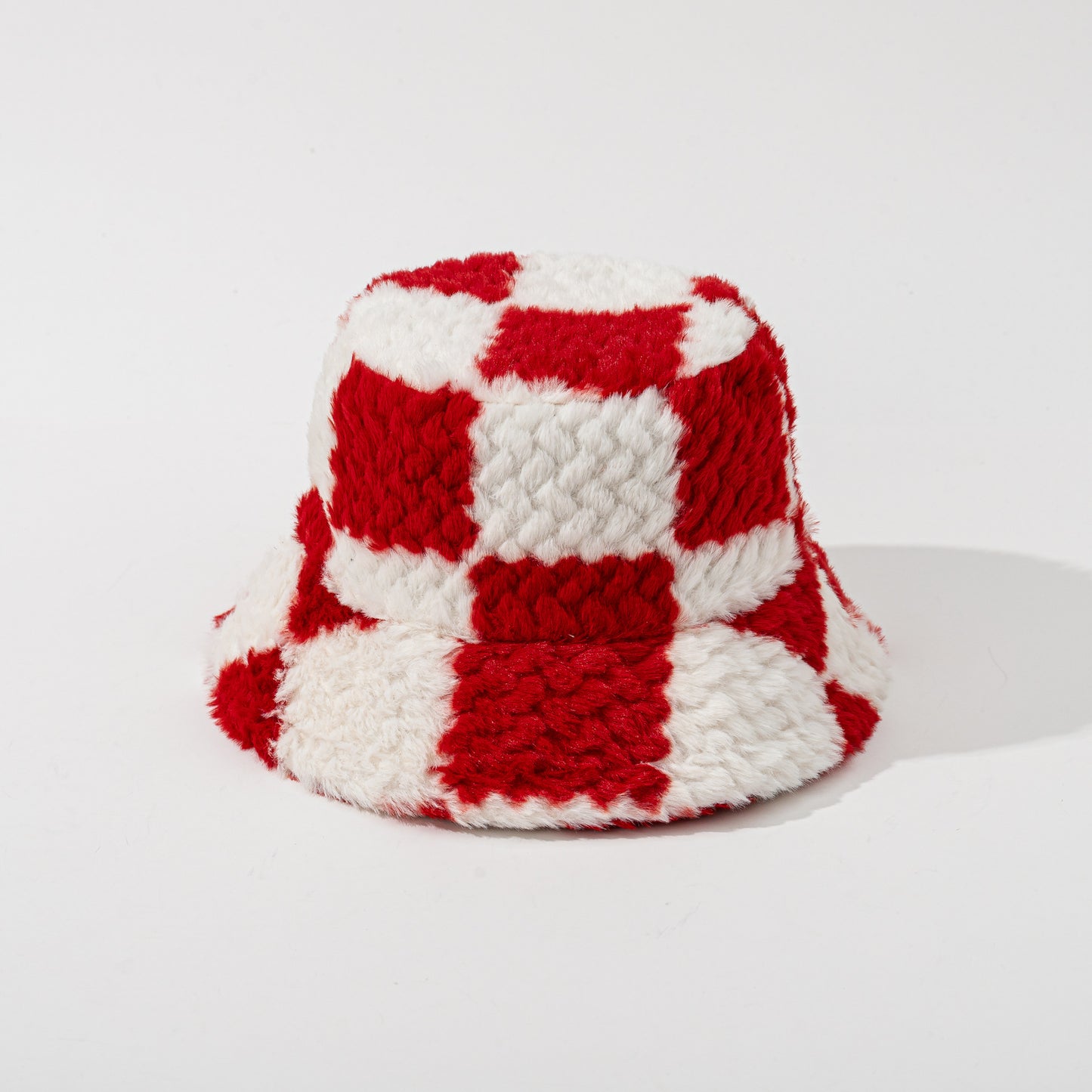 TheCapspot - Square Plaid Plush Bucket Hat
