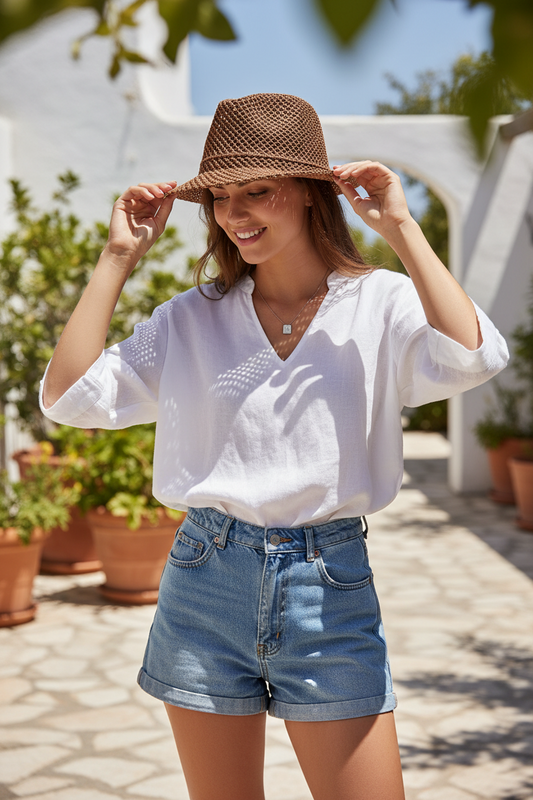 Latimore Straw Fedora Hat – Breathable Sunshade