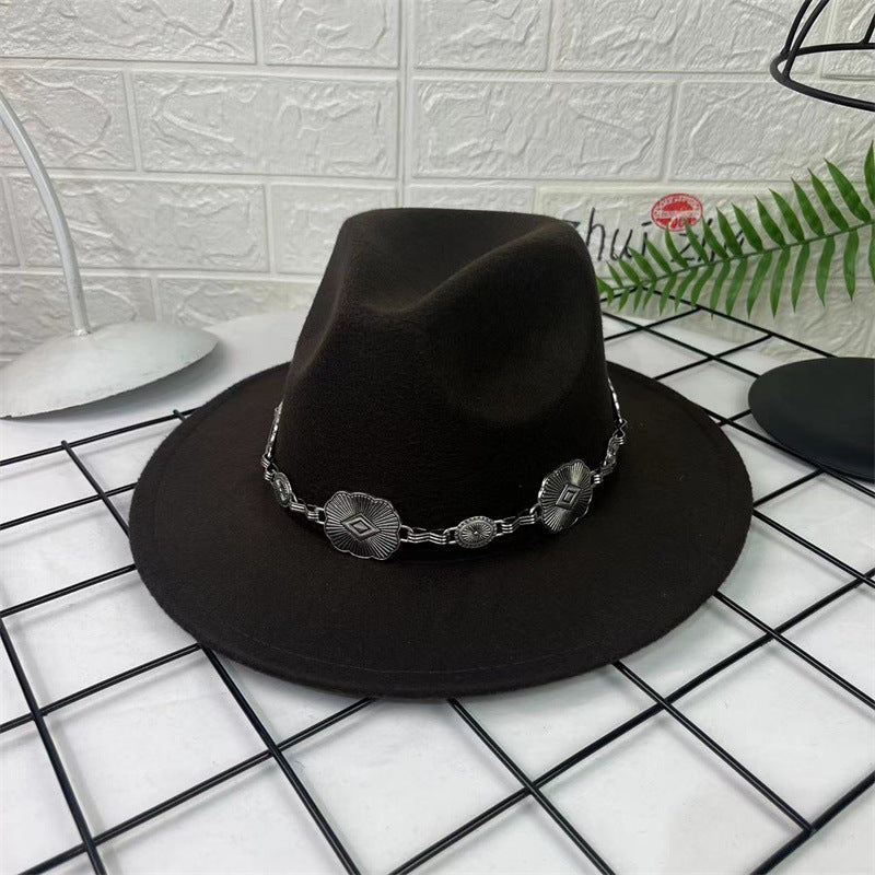 TheCapSpot - Chain Fedora Cap
