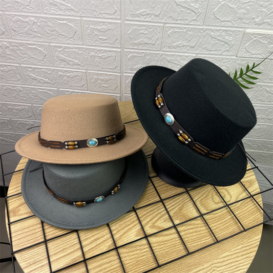 TheCapSpot - Paul Reed Wide Brim Flat Top Hat