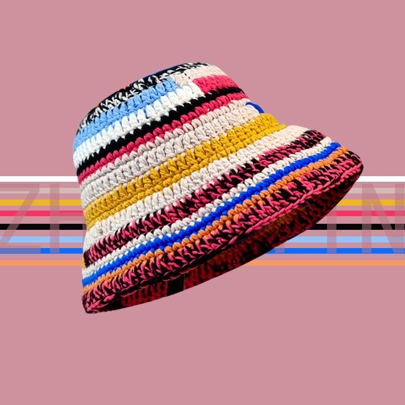 TheCapSpot -Color Handmade Striped Knitted Hat Children