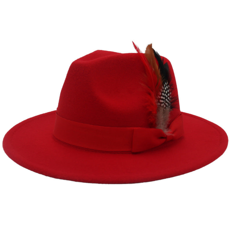 TheCapSpot - Feather Broad Brimmed Hat