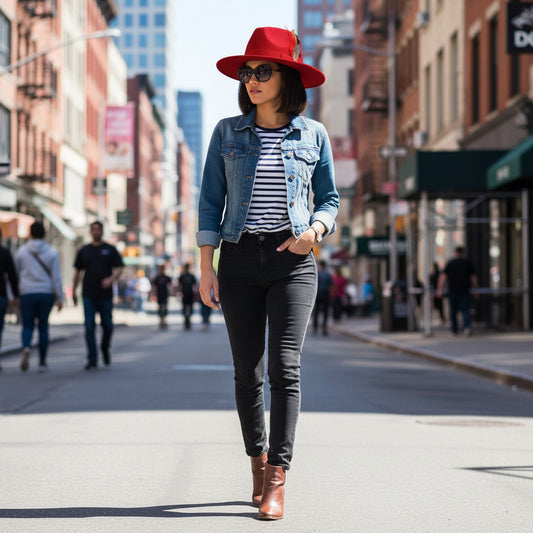 TheCapSpot - Ellington Brimmed Fedora w/feather