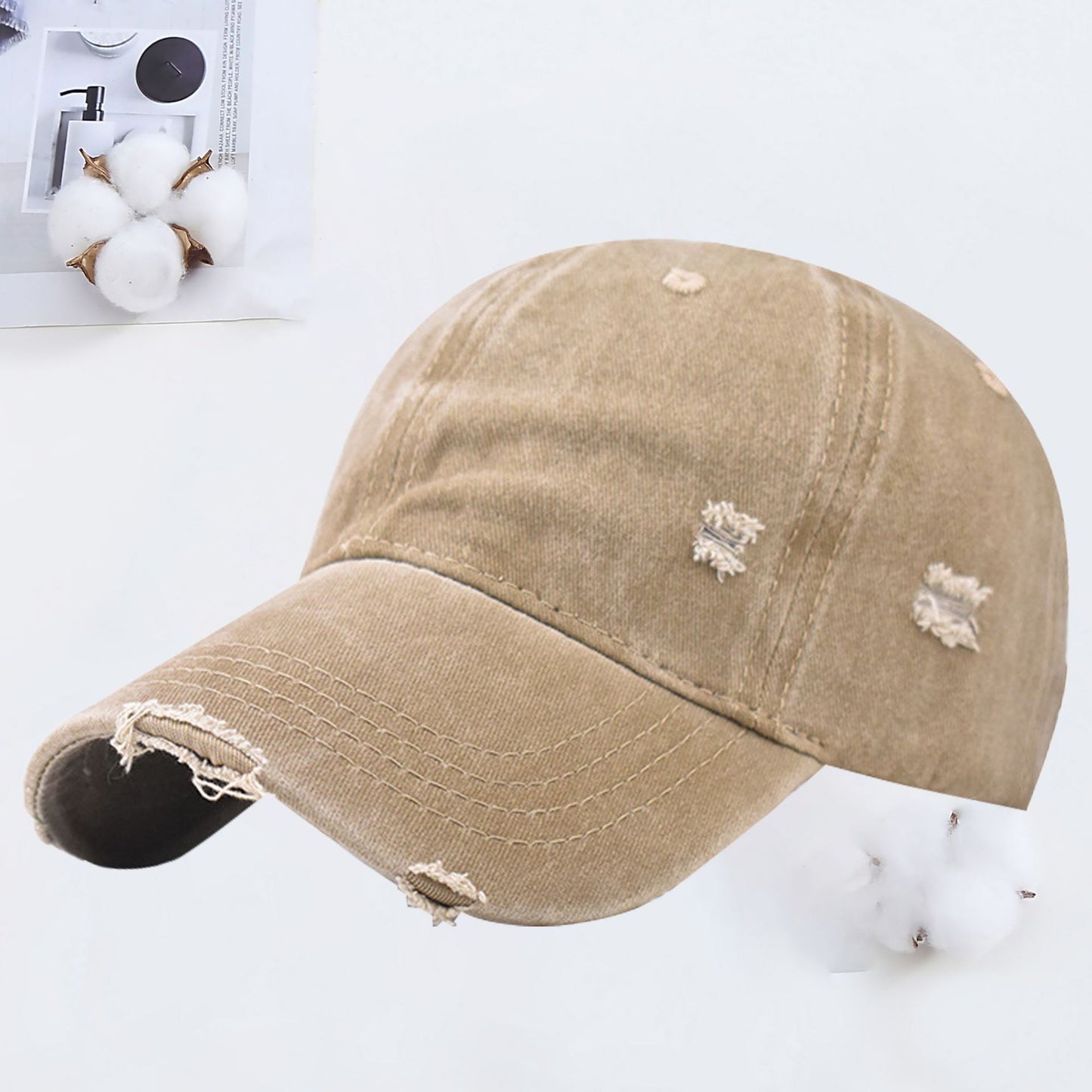 TheCapSpot - Women's Vintage Sunshade Retro Soft Peaked Cap