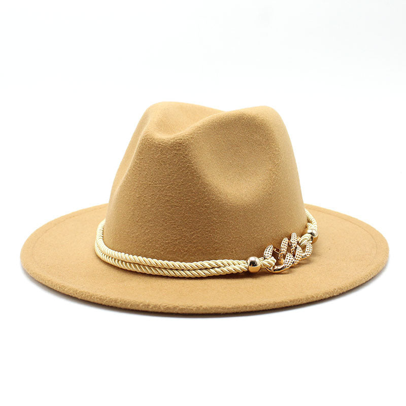 TheCapSpot - Fedora Gold Chain Hat