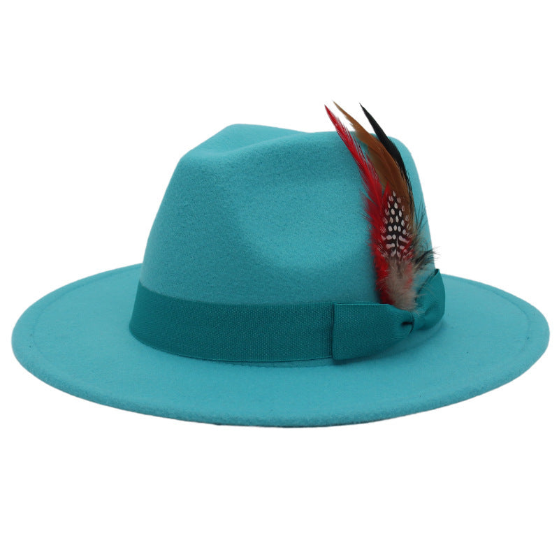 TheCapSpot - Feather Broad Brimmed Hat