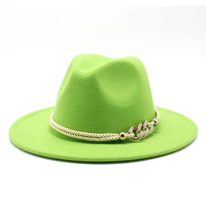 TheCapSpot - Fedora Gold Chain Hat
