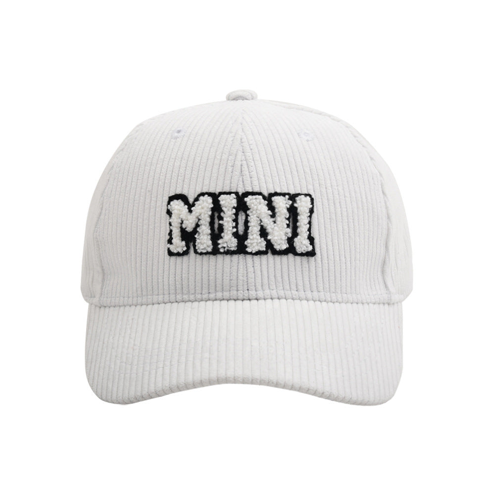 TheCapSpot - Letter MAMA Embroidered Corduroy Baseball Cap Cap Female Parent-child Style