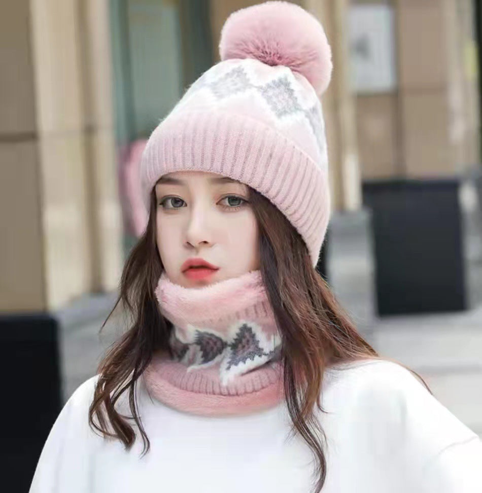 TheCapSpot - Hat Women's Wool Cute Versatile Scarf Plush